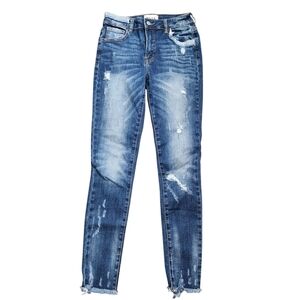 Tricot Distressed Blue Denim Jeans